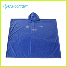 Poncho de pluie réfléchissant de PVC bleu de polyester Rbc-028